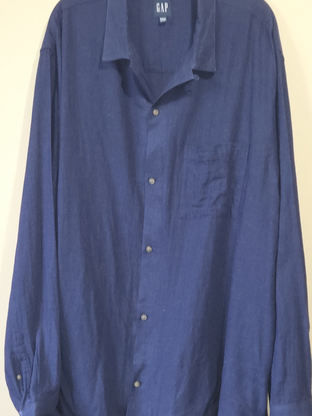 GAP Men's Royal Blue Casual Button-Down Shirt